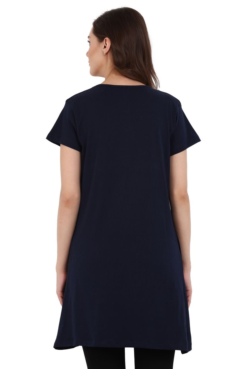 Long T-Shirt, Dark Blue
