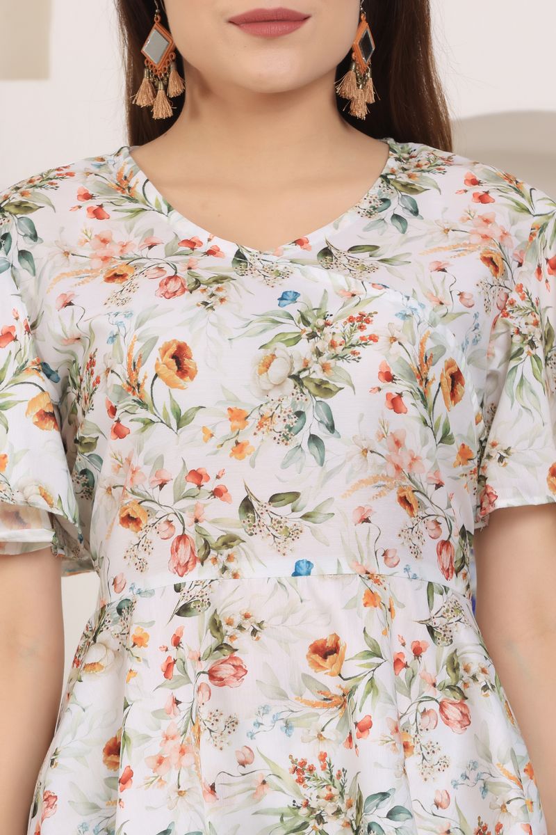 angrakha top & palazzo co-ord set for women flora print