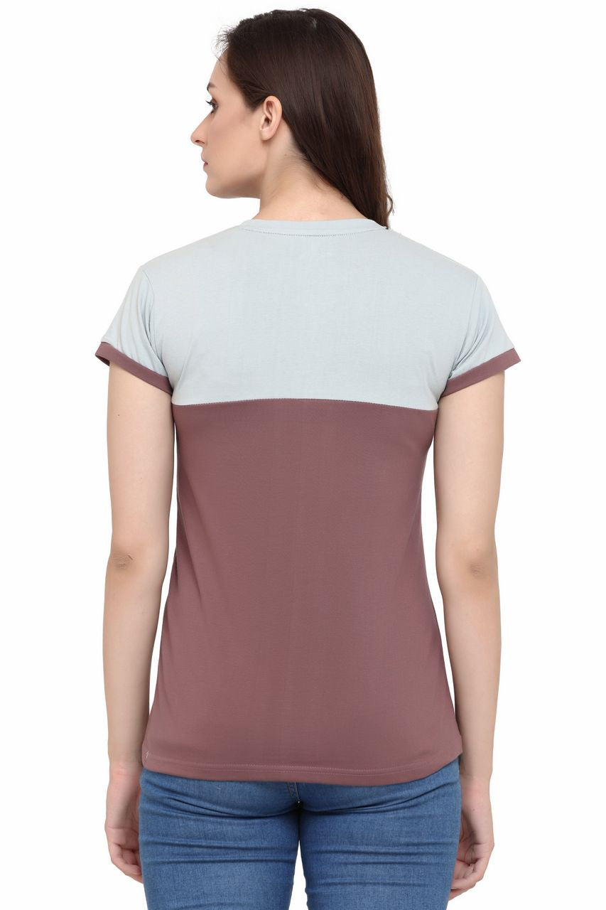 block t-shirt for women grey-brown color