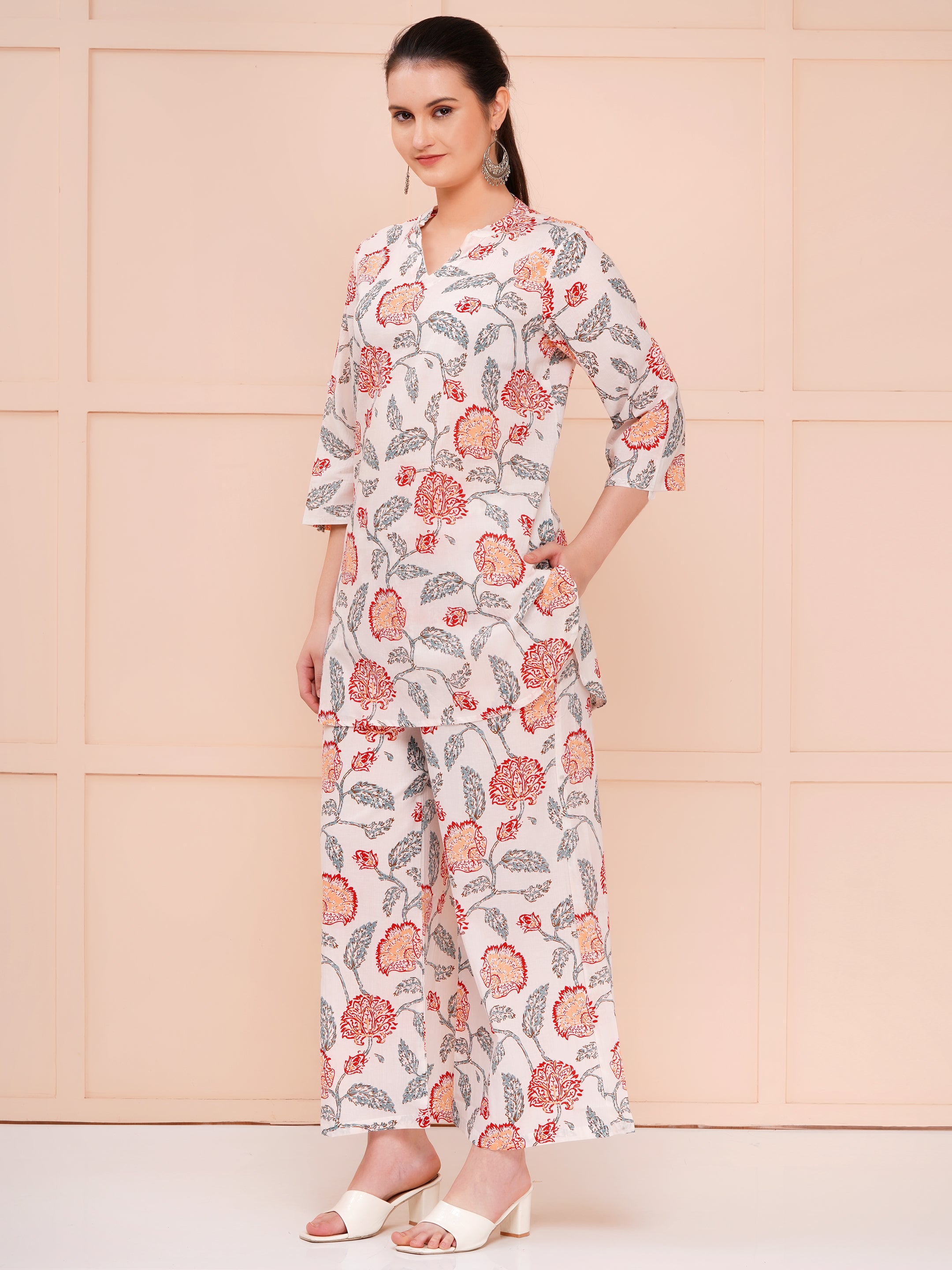 Cotton Printed Co-ord Set for woman multicolor 