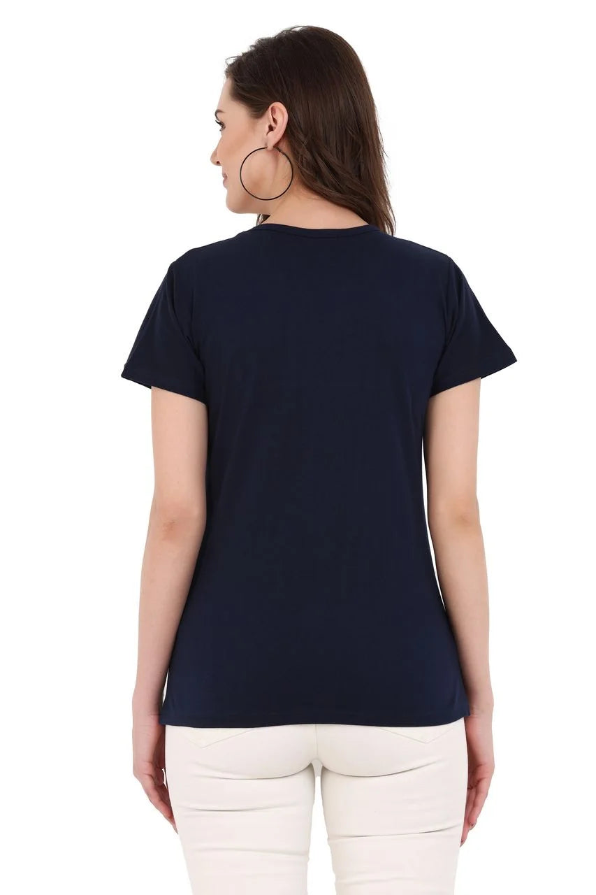 graphic t-shirt for women dark blue