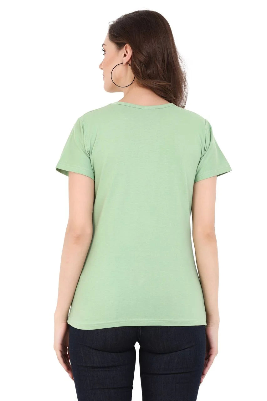 graphic t-shirt for women green color