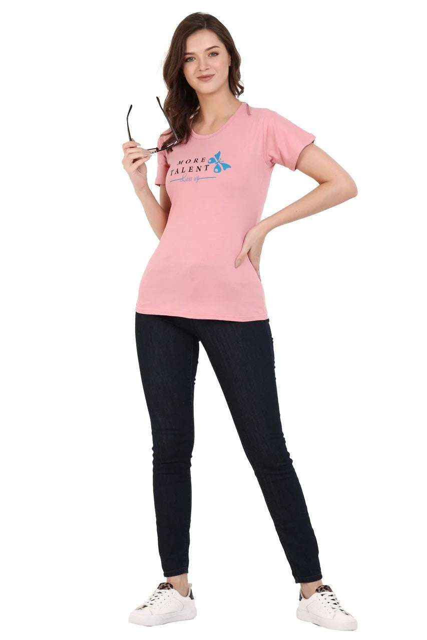 graphic t-shirt for women peach color