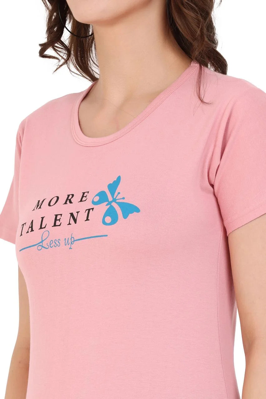 graphic t-shirt for women peach color