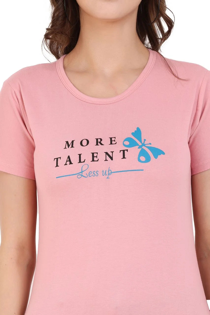 graphic t-shirt for women peach color