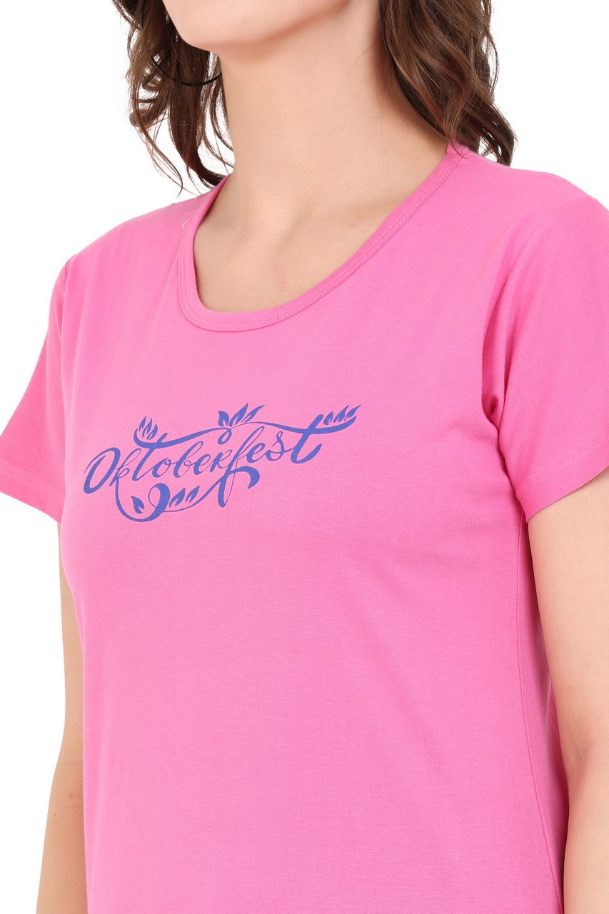 graphic t-shirt for women pink color