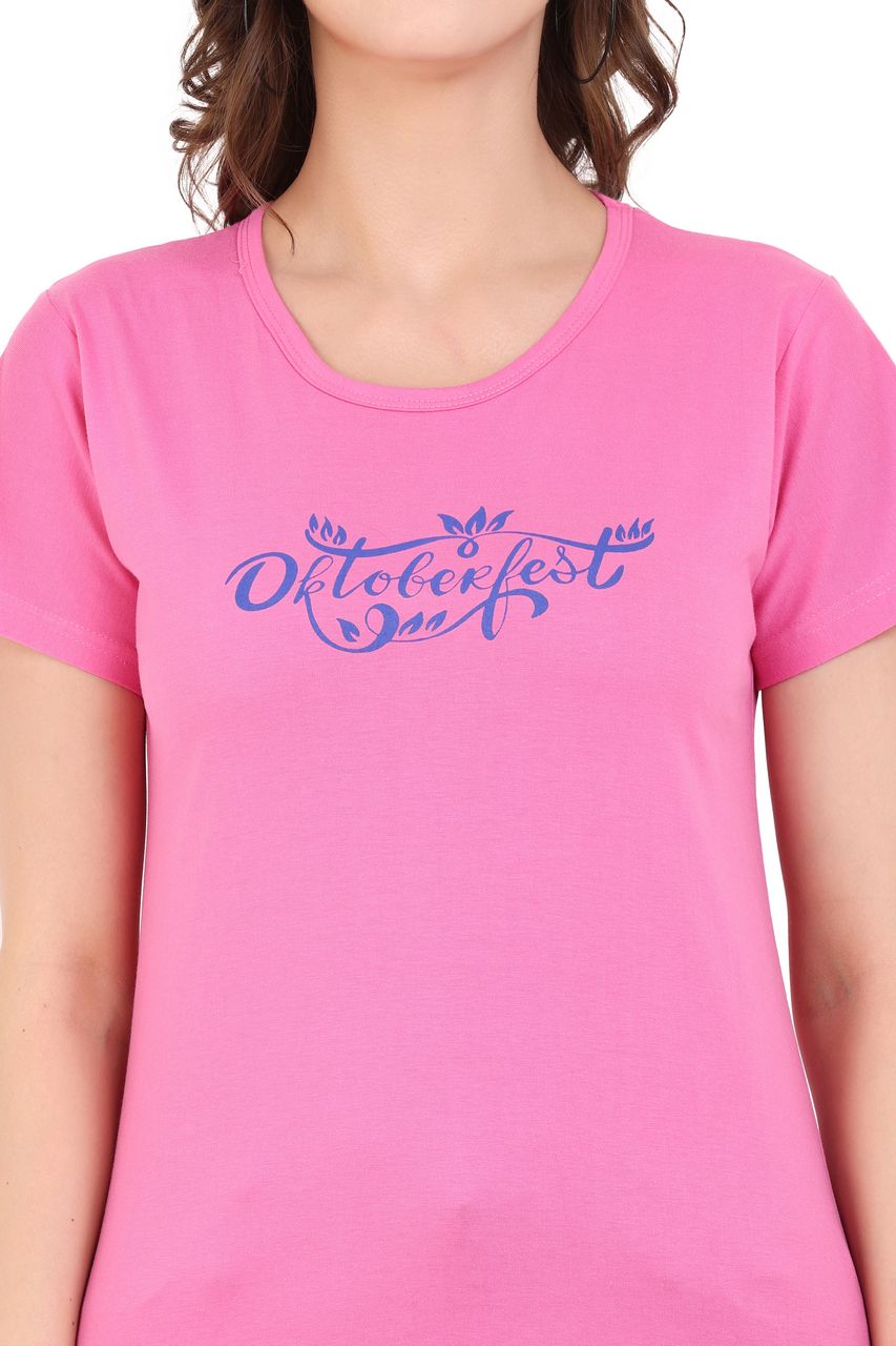 graphic t-shirt for women pink color