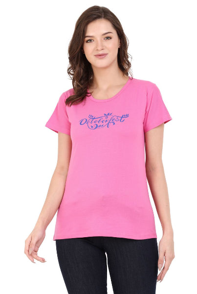 graphic t-shirt for women pink color