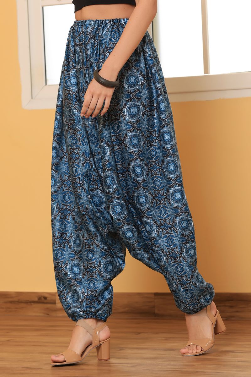 harem pant for women abstract print