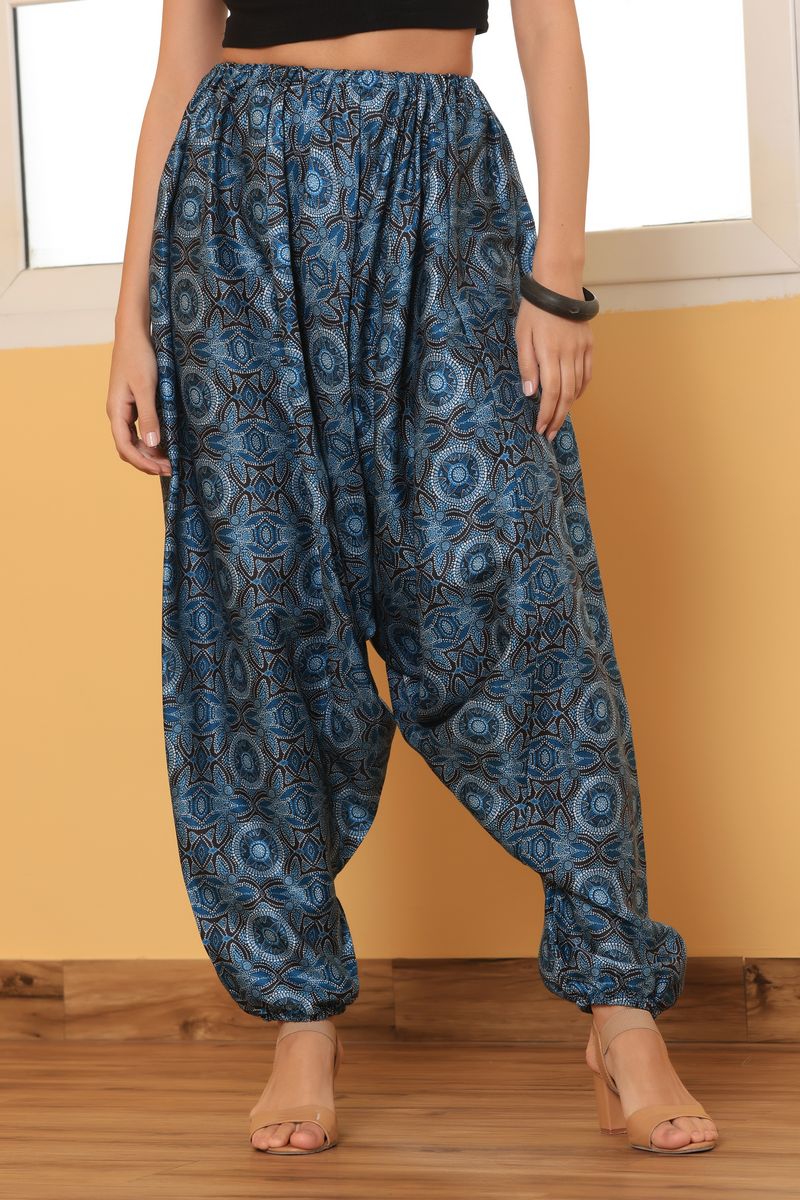 harem pant for women abstract print