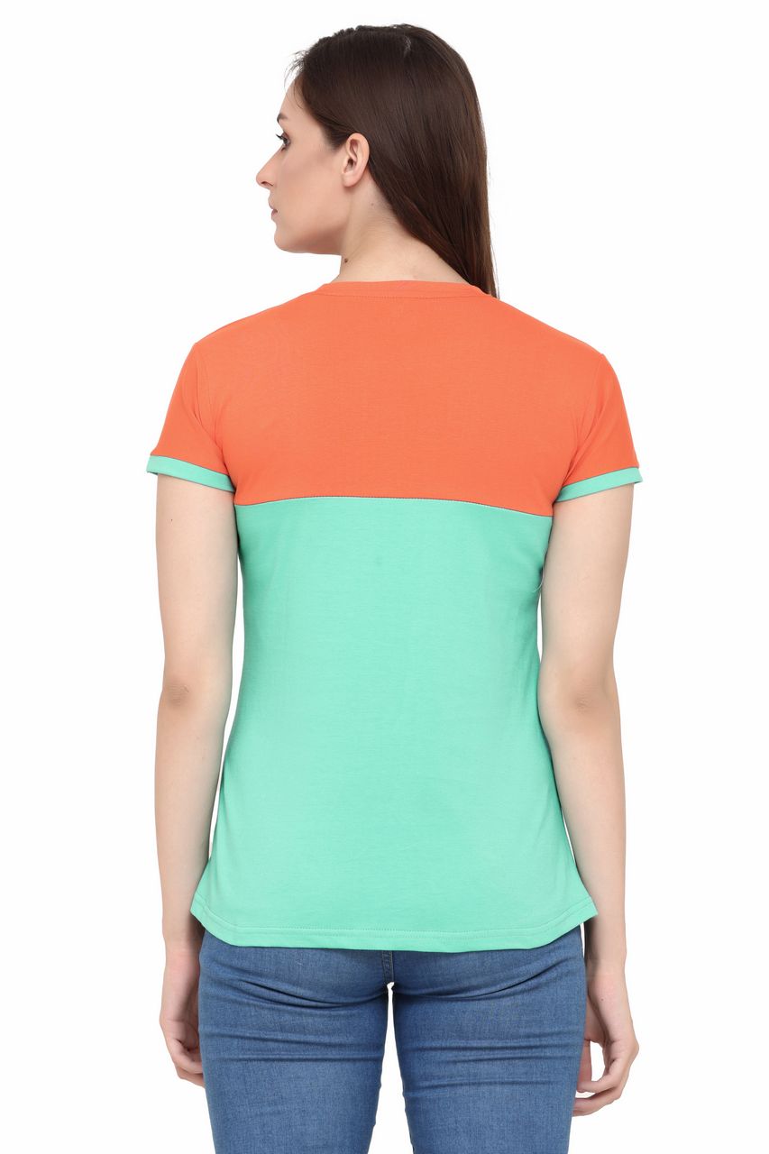 Block T-Shirt, Orange-Green