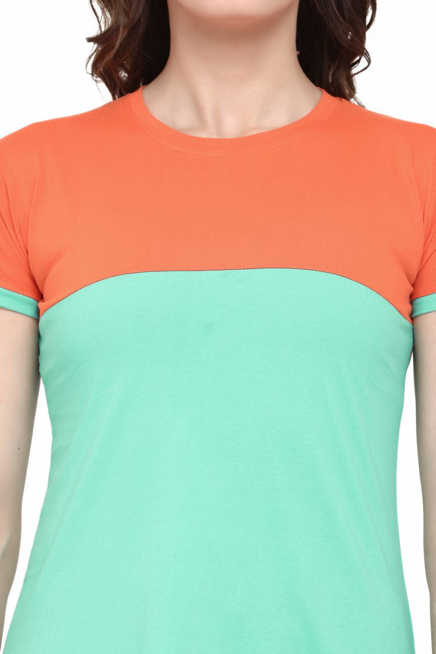 Block T-Shirt, Orange-Green
