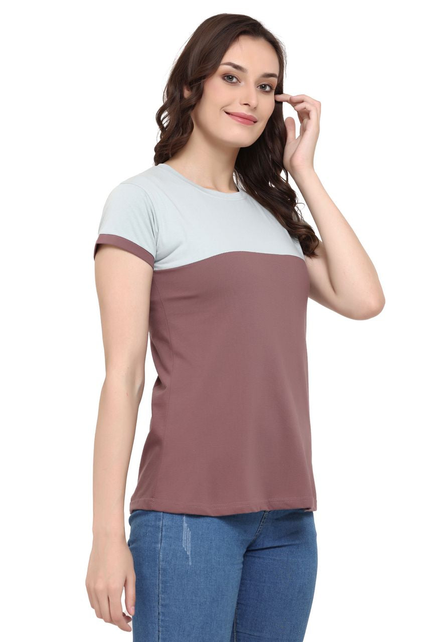 Block T-Shirt, Grey-Brown