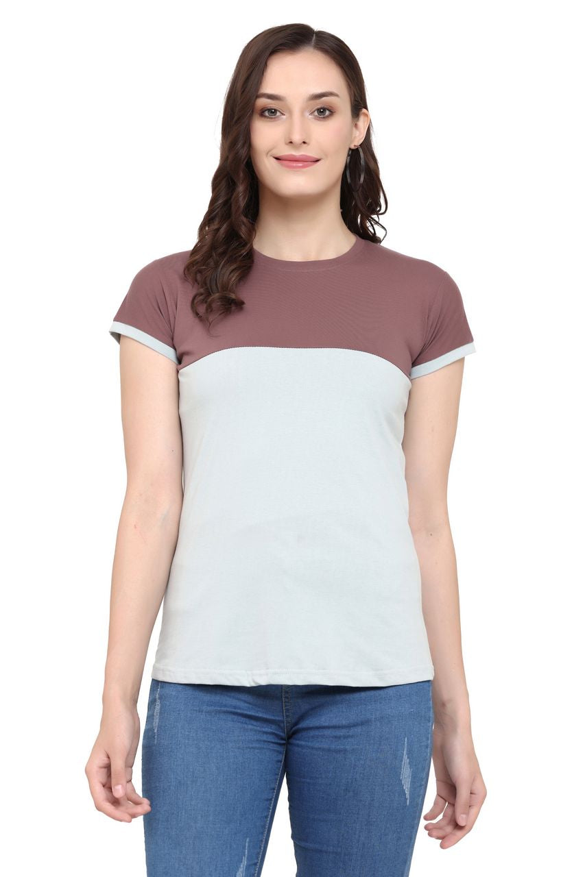 Block T-Shirt, Brown-Grey
