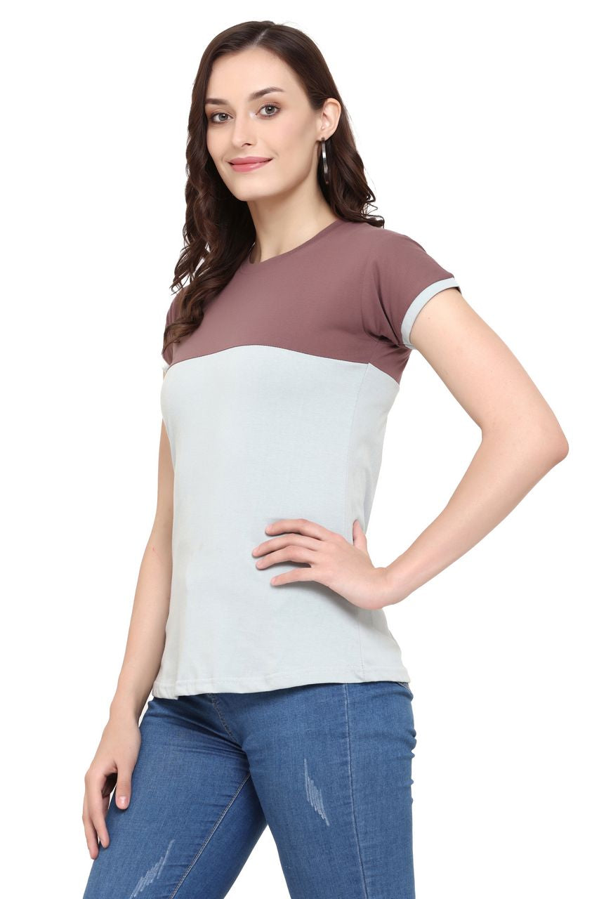 Block T-Shirt, Brown-Grey