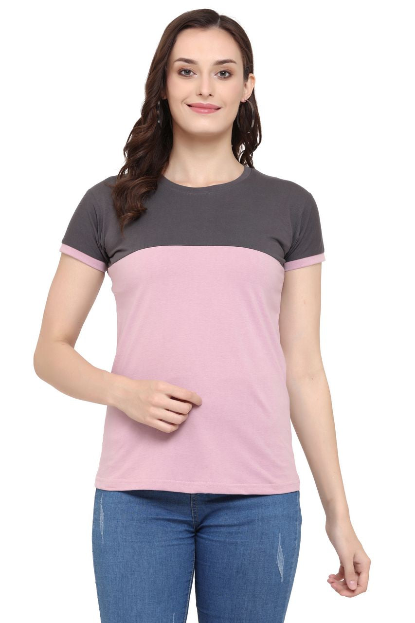 Block T-Shirt, Dark Grey-Violet