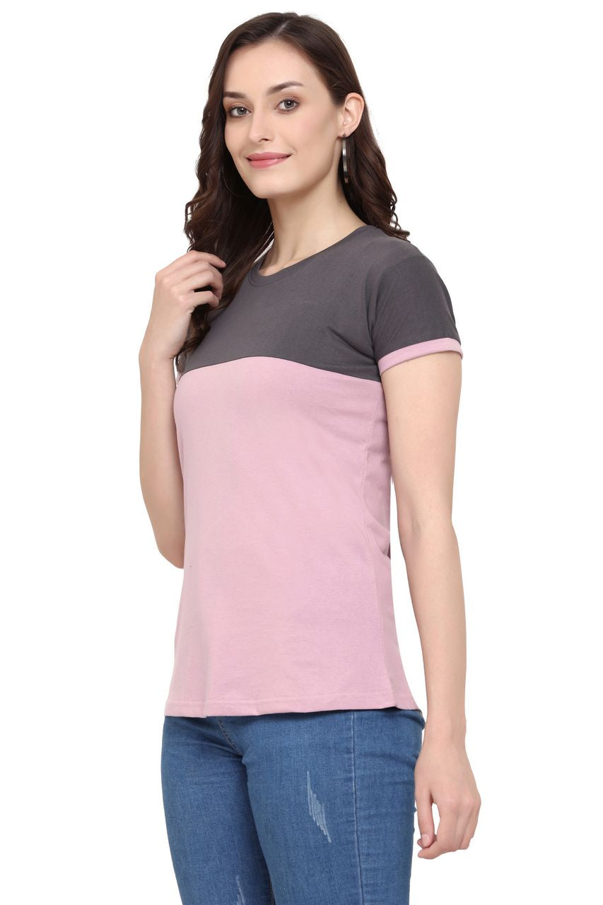 Block T-Shirt, Dark Grey-Violet
