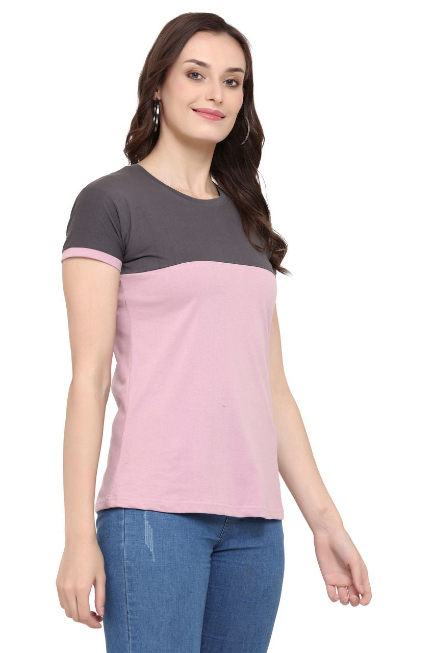 Block T-Shirt, Dark Grey-Violet