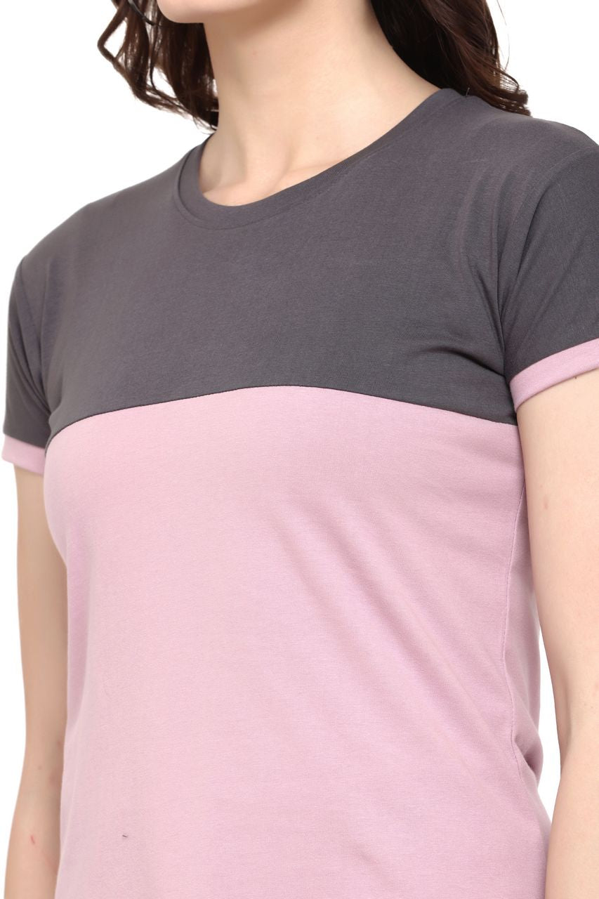 Block T-Shirt, Dark Grey-Violet