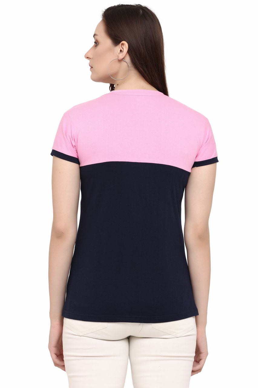 Block T-Shirt, Pink-Black