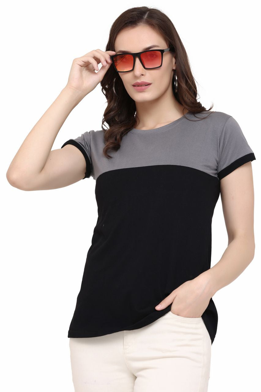 Block T-Shirt, Dark Grey-Black