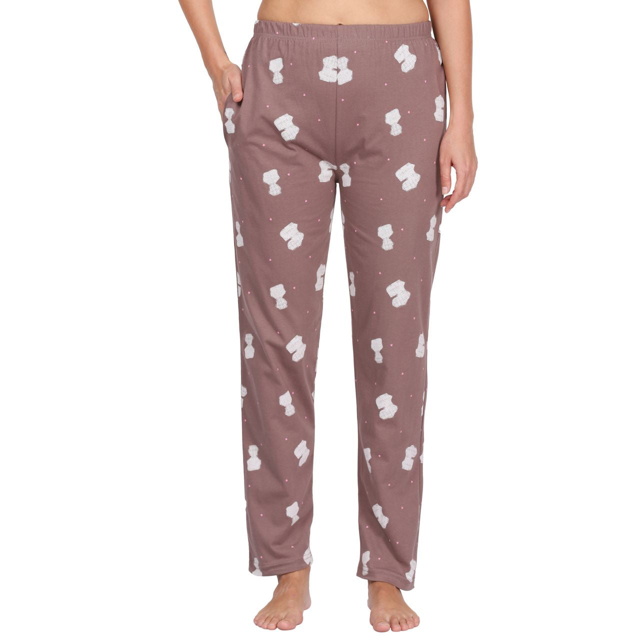 Top and Pajama Set – Dark Blue & Brown