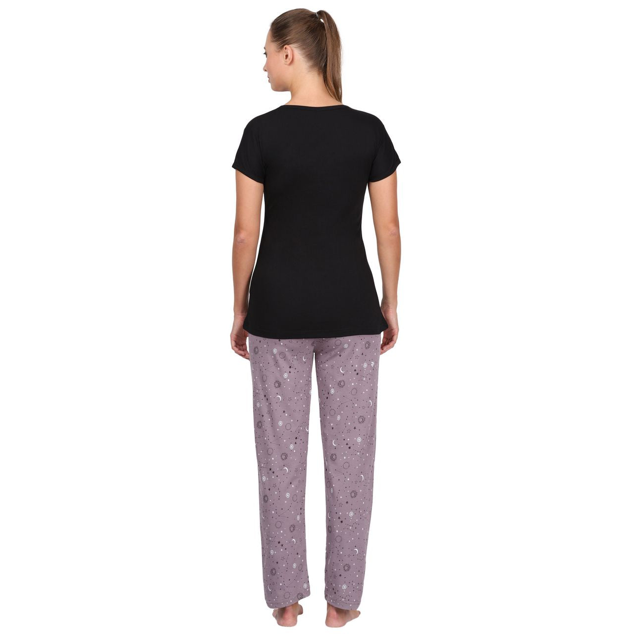 Top and Pajama Set – Black & Grey