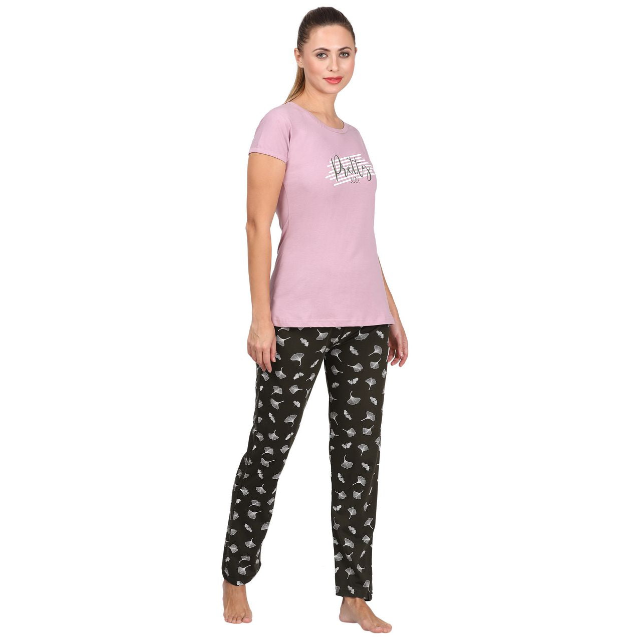 Top and Pajama – Violet & Dark Green