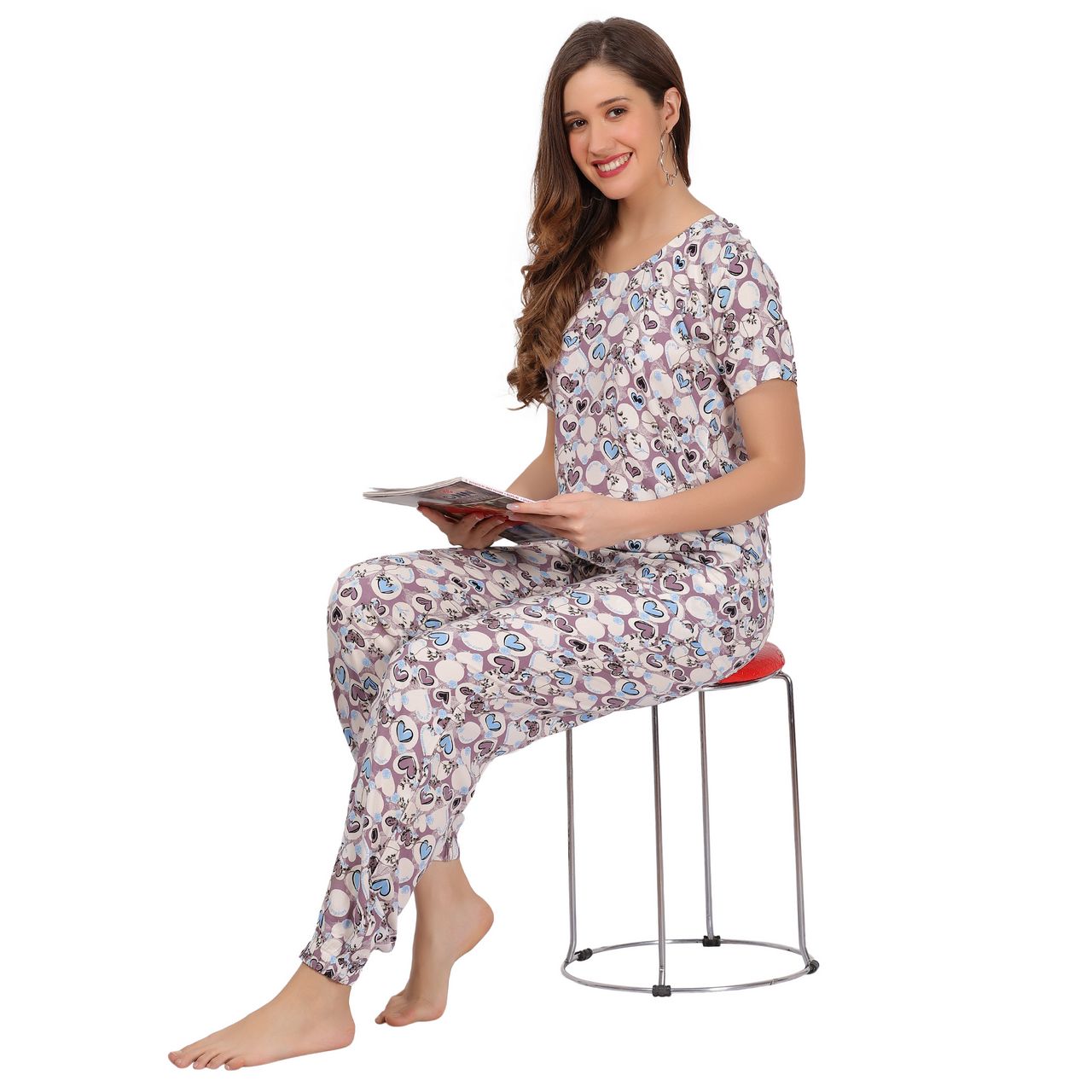 Top and Pajama Set – Blue Heart