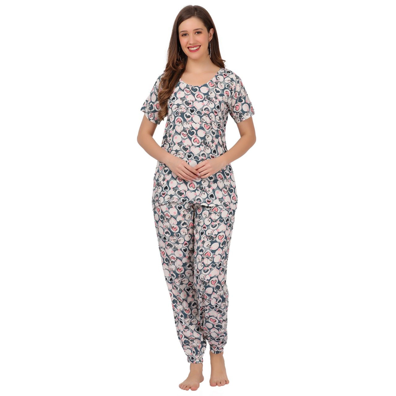 Top and Pajama Set – Pink Heart