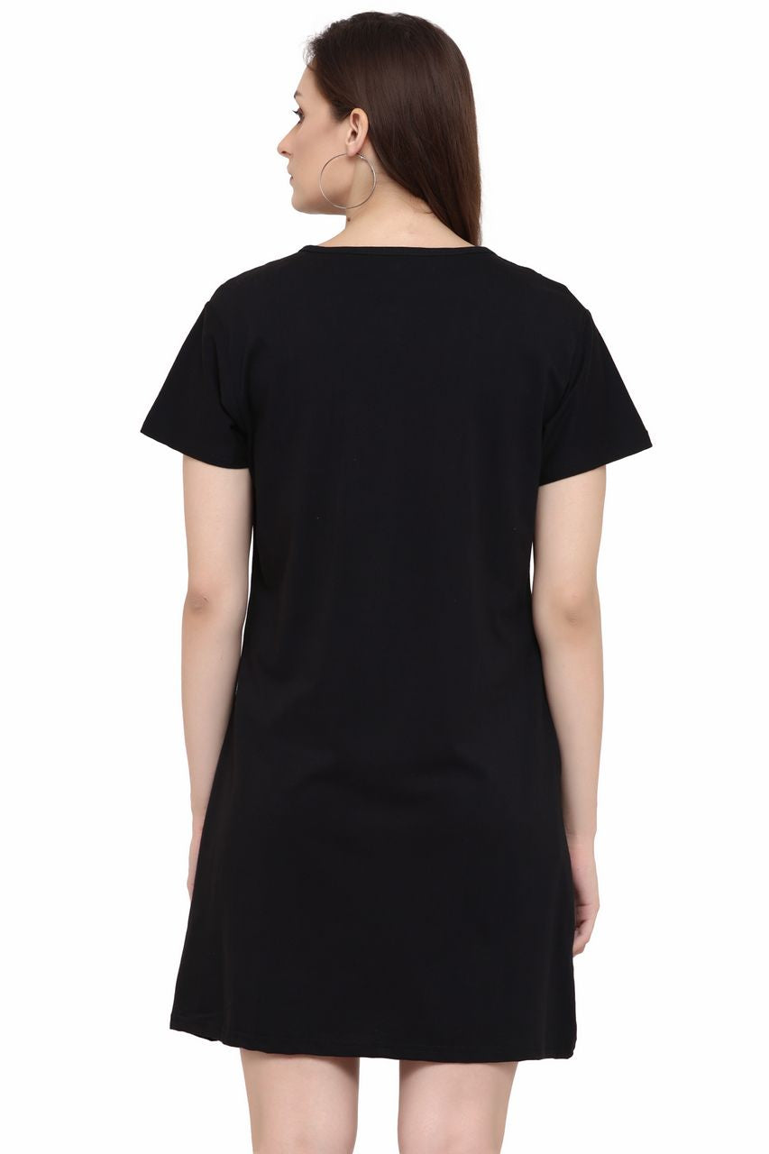 night shirt for women black color