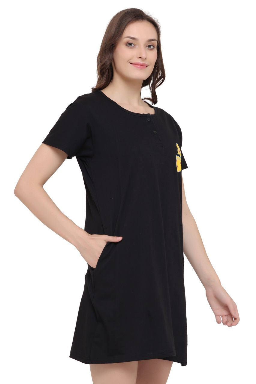 night shirt for women dark blue color