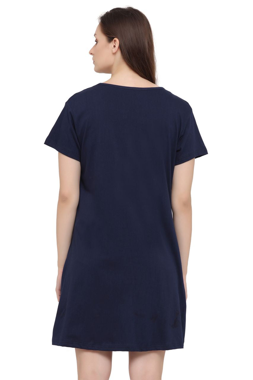 night shirt for women dark blue color