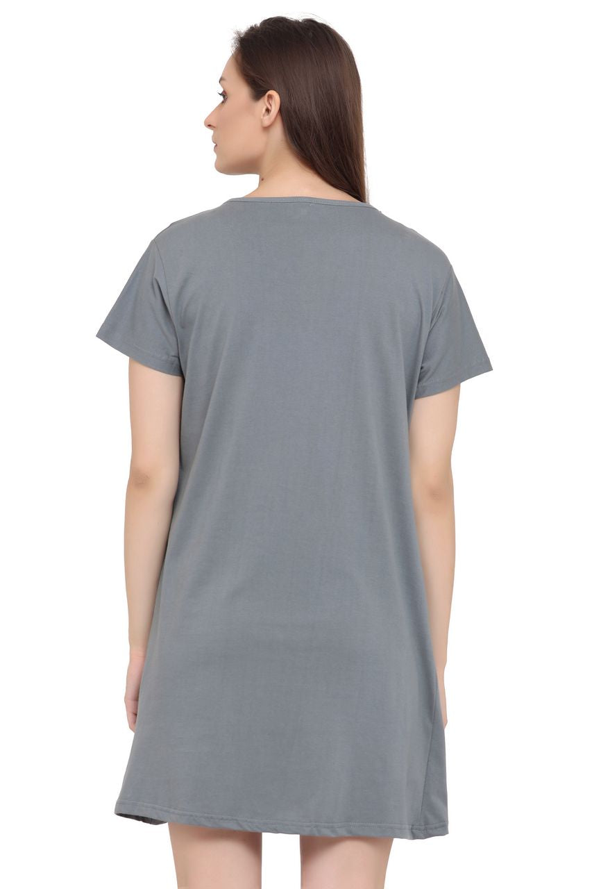 night shirt for women dark grey color