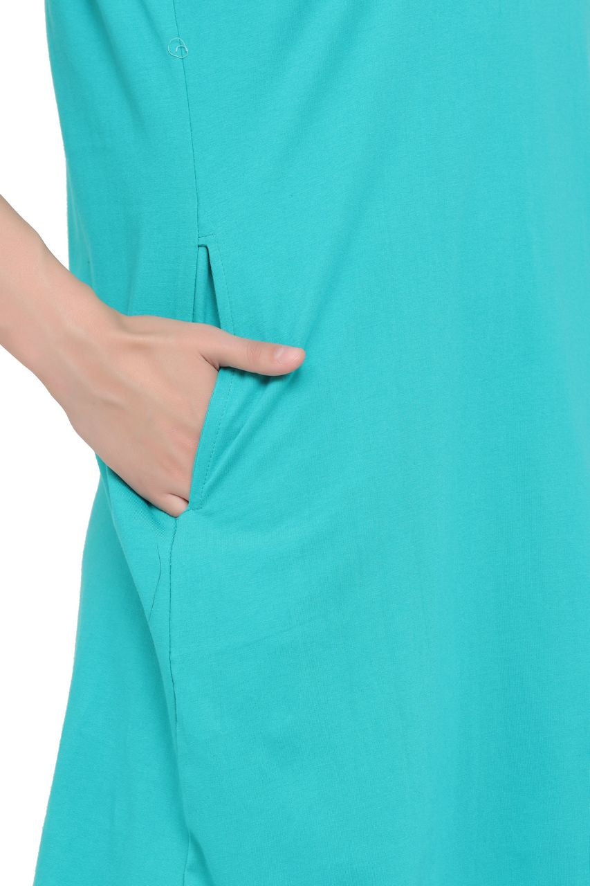 night shirt for women green color