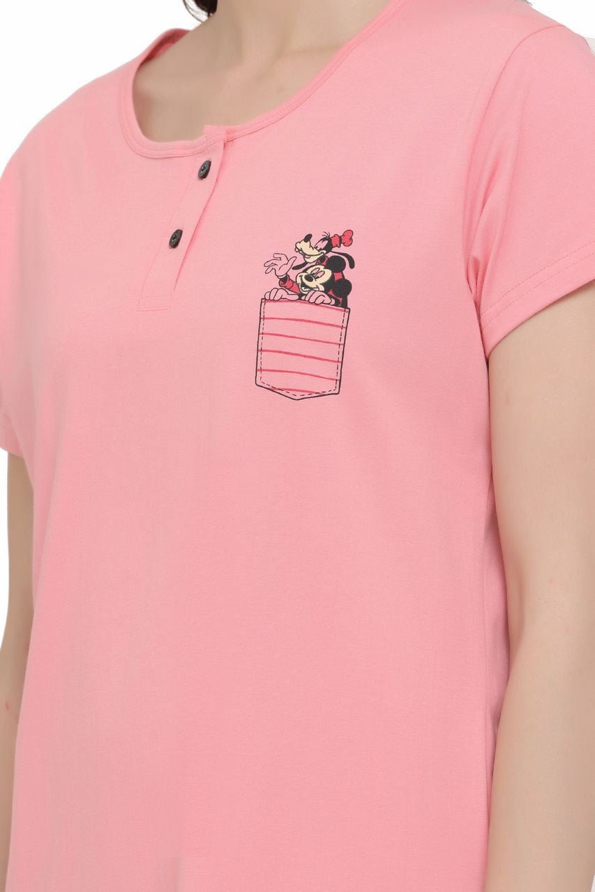 night shirt for women pink color