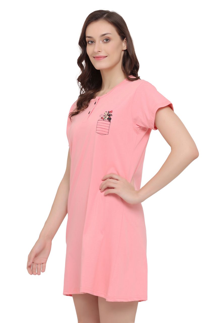 night shirt for women pink color