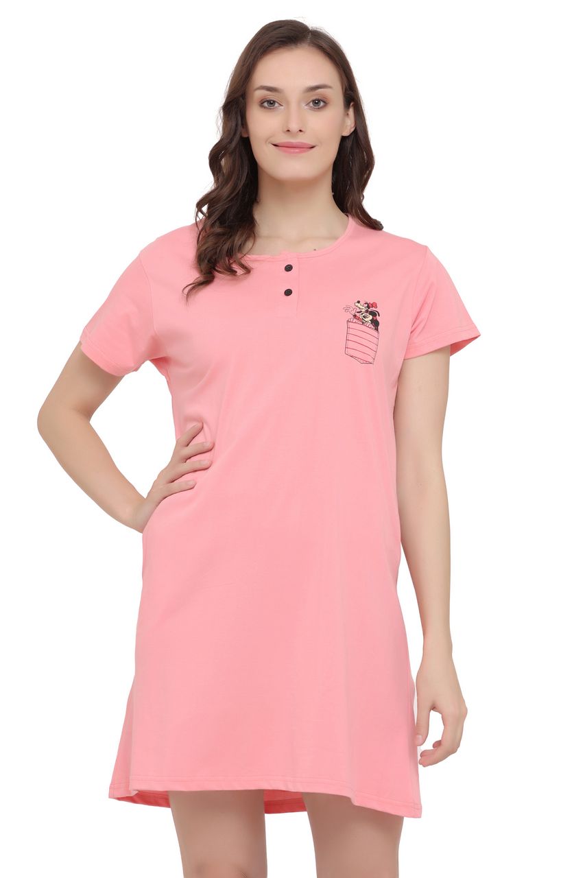 night shirt for women pink color