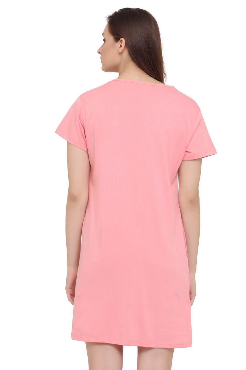 night shirt for women pink color