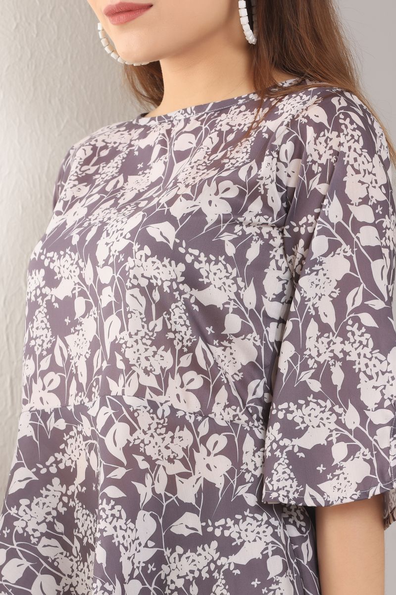 Peplum top & afgani pant co-ord set for women abstract print