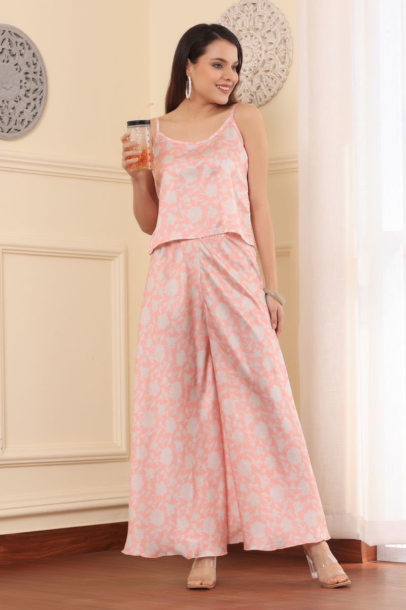 Spaghetti top with wide flare bottom