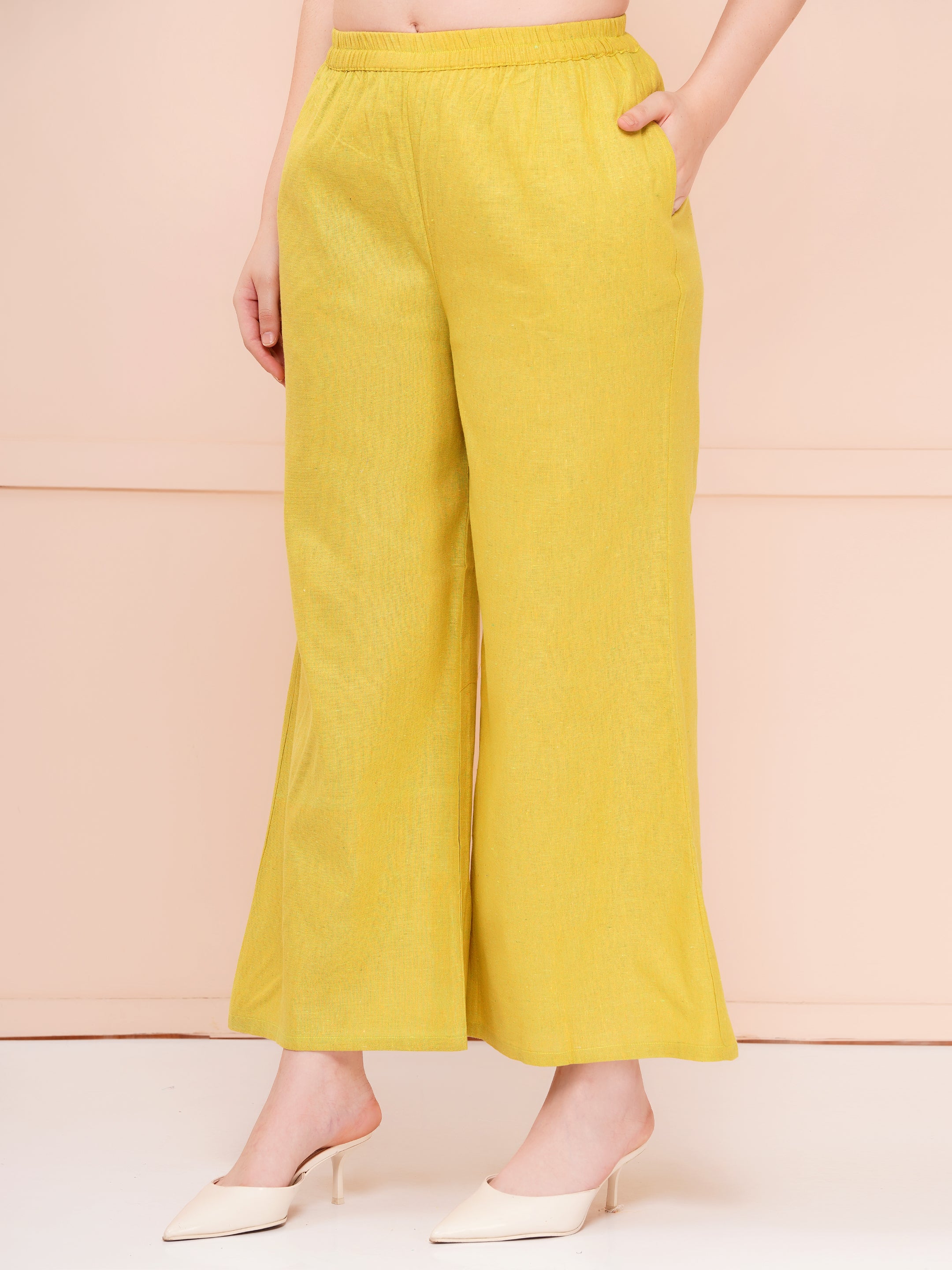 Taper slim fit khadi co-ord sets for women pistachio color