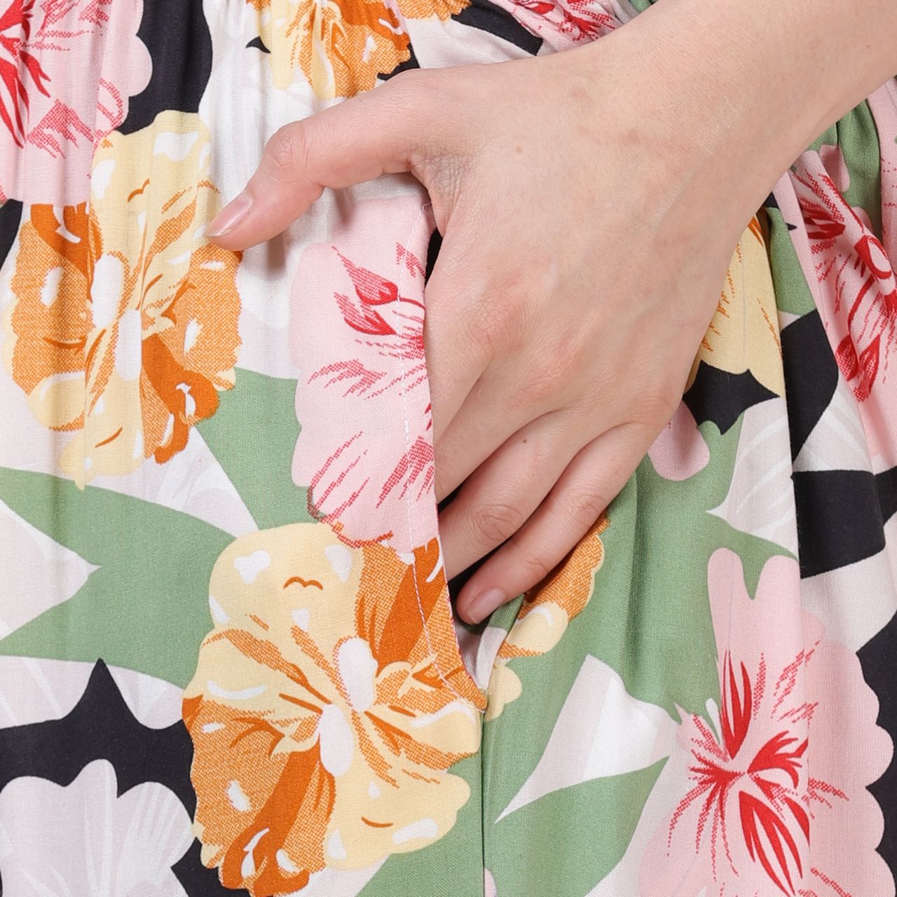 top and pajama set for women flora print