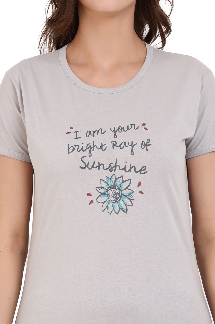 top and pajama set light grey & dark grey