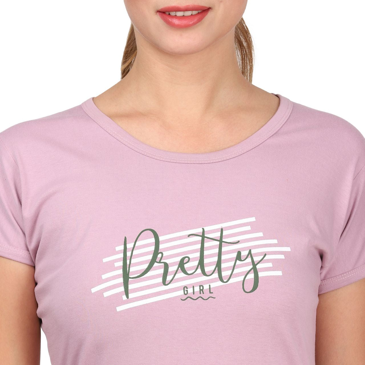 top and pajama set for women violet-dark green color