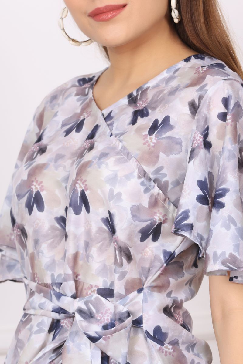 angrakha top & palazzo co-ord set for women leaf print