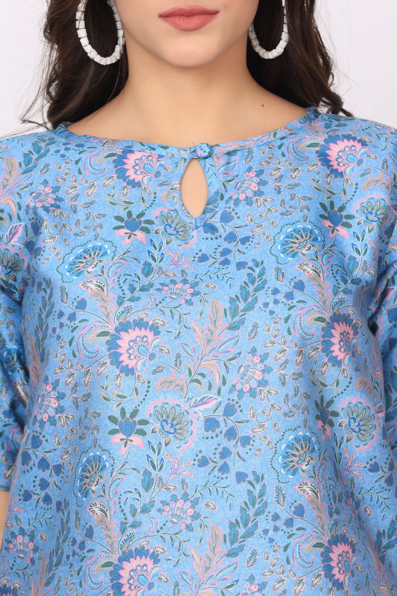 crop top & palazzo co-ord set for women kalamkari print