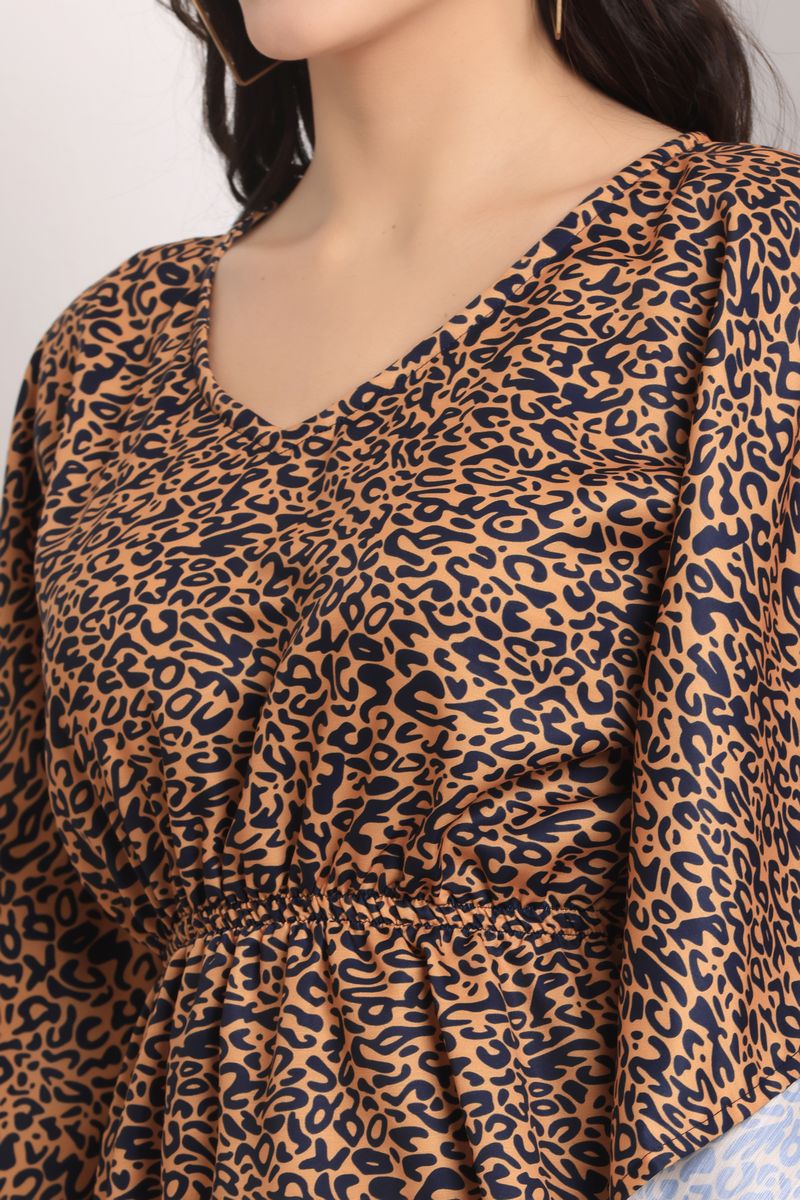 kaftan tunic dress for women animal print