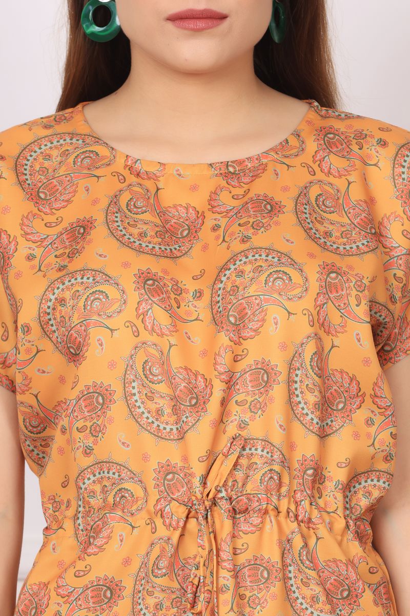 Women Cinched Tunic Top & Palazzo Co-ord Set