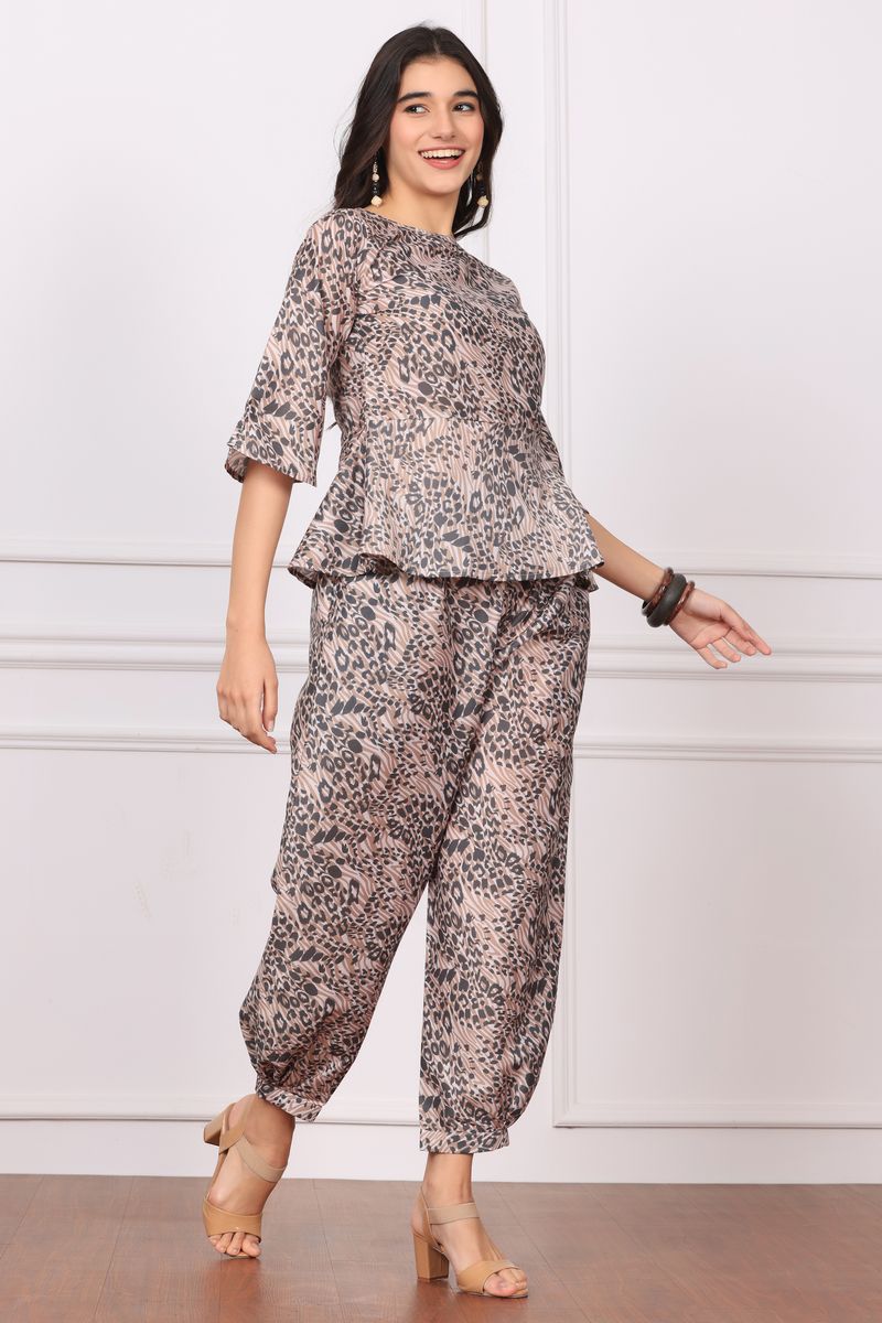 Women Peplum Top & Afgani Pant Co-ord Set